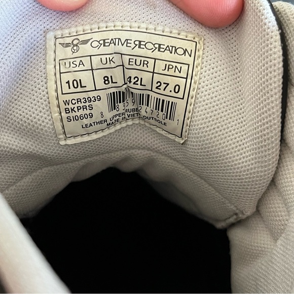 Creative Recreation leather black & purple high top sneakers, size 10L - Picture 3 of 10